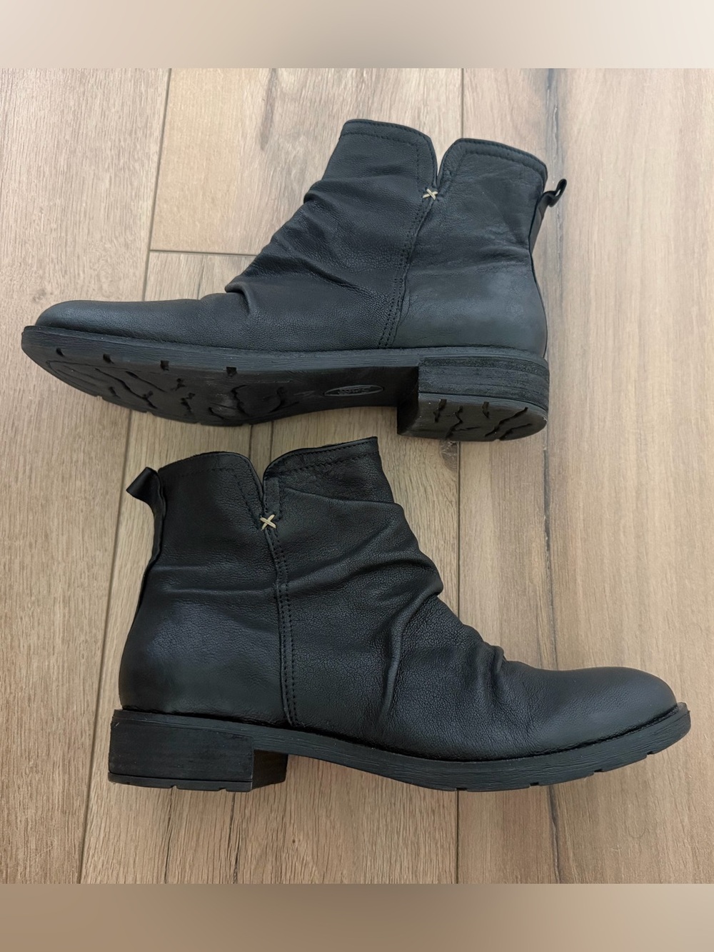 Sofft Leather Beckie Comfort Ankle Boot Black Size US 10 Zipper Closure